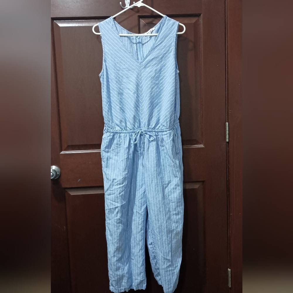 Amazon Essentials Light Blue Striped Kids Romper